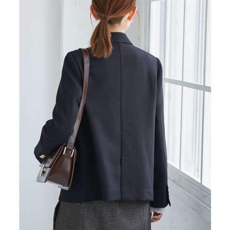 レディハンサムシリーズ ウールライク金ボタンジャケット