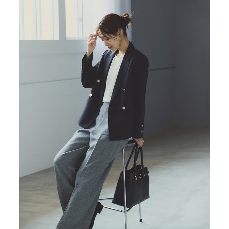 レディハンサムシリーズ ウールライク金ボタンジャケット(半裏地) セットアップ | ROPE' PICNIC | 詳細画像3 