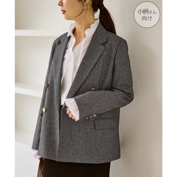 レディハンサムシリーズ ウールライク金ボタンジャケット[品番