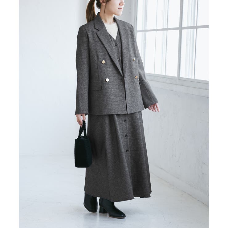 【低身長 小柄さんサイズ】レディハンサムシリーズ ウールライク金ボタンジャケット… | ROPE' PICNIC | 詳細画像17 