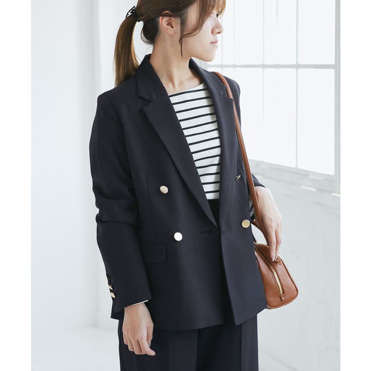 【低身長 小柄さんサイズ】レディハンサムシリーズ ウールライク金ボタンジャケット… | ROPE' PICNIC | 詳細画像30 