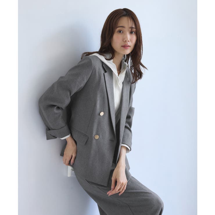 レディハンサムシリーズ ウールライク金ボタンジャケット(総裏地) セットアップ対… | ROPE' PICNIC | 詳細画像11 