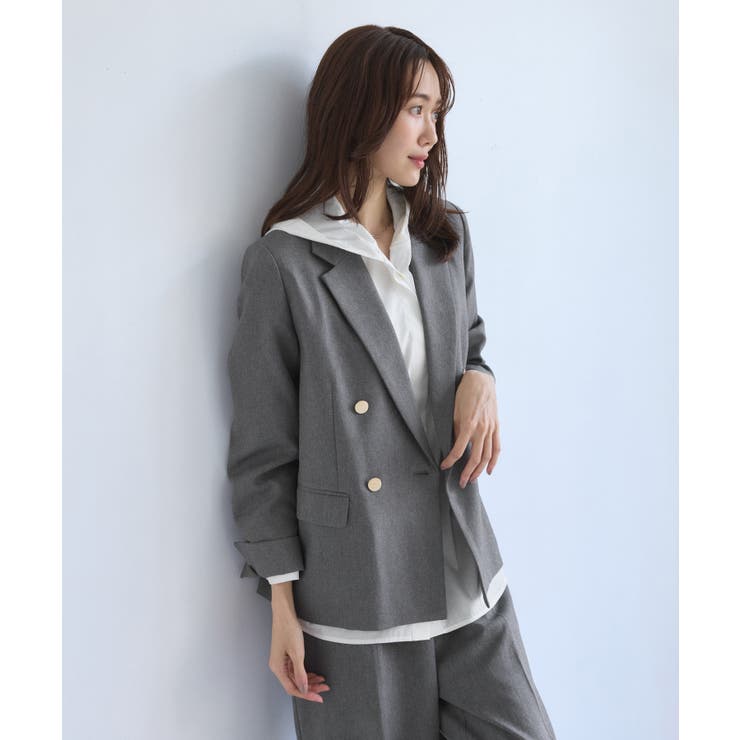 レディハンサムシリーズ ウールライク金ボタンジャケット(総裏地) セットアップ対… | ROPE' PICNIC | 詳細画像12 