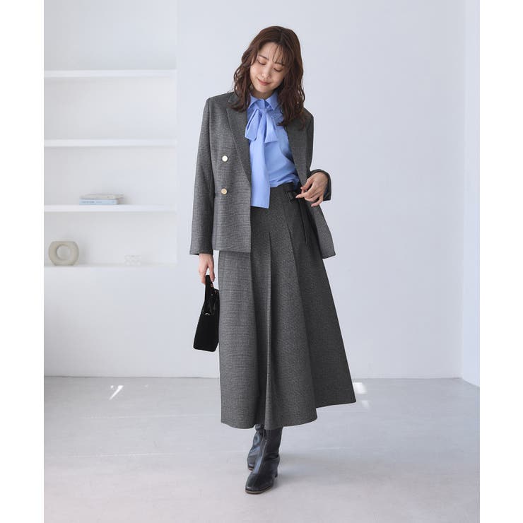 レディハンサムシリーズ ウールライク金ボタンジャケット(総裏地) セットアップ対… | ROPE' PICNIC | 詳細画像15 