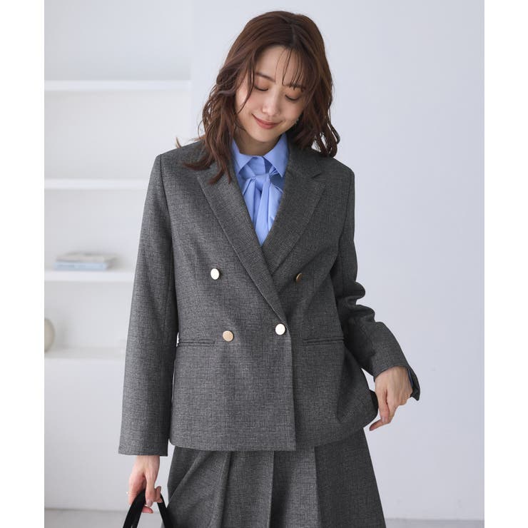 レディハンサムシリーズ ウールライク金ボタンジャケット(総裏地) セットアップ対… | ROPE' PICNIC | 詳細画像18 