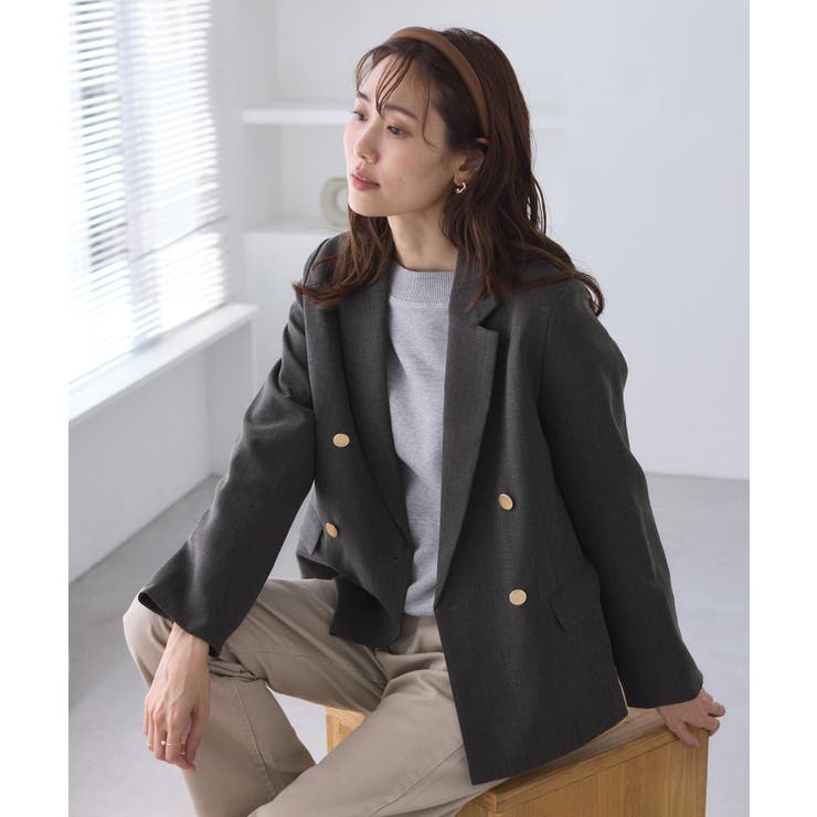 レディハンサムシリーズ ウールライク金ボタンジャケット(総裏地) セットアップ対… | ROPE' PICNIC | 詳細画像6 