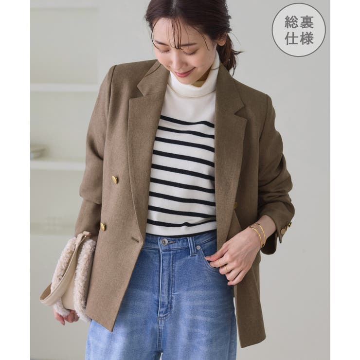 ベージュ系(29) | レディハンサムシリーズ ウールライク金ボタンジャケット(総裏地) セットアップ対… | ROPE' PICNIC