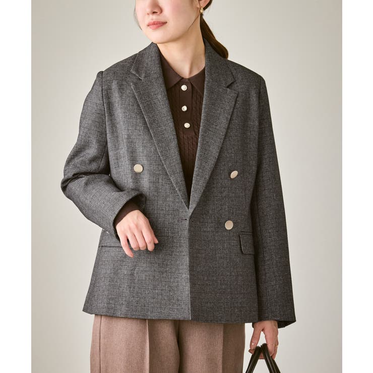【低身長 小柄さんサイズ】レディハンサムシリーズ ウールライク金ボタンジャケット… | ROPE' PICNIC | 詳細画像11 