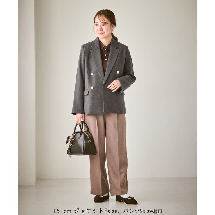 【低身長 小柄さんサイズ】レディハンサムシリーズ ウールライク金ボタンジャケット… | ROPE' PICNIC | 詳細画像12 