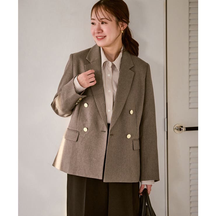 【低身長 小柄さんサイズ】レディハンサムシリーズ ウールライク金ボタンジャケット… | ROPE' PICNIC | 詳細画像18 