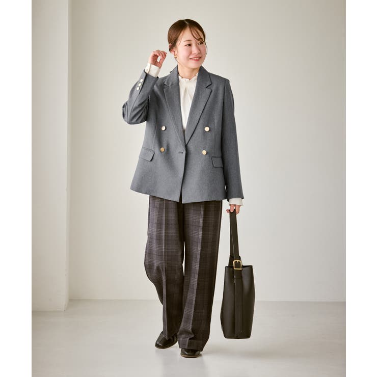 【低身長 小柄さんサイズ】レディハンサムシリーズ ウールライク金ボタンジャケット… | ROPE' PICNIC | 詳細画像8 