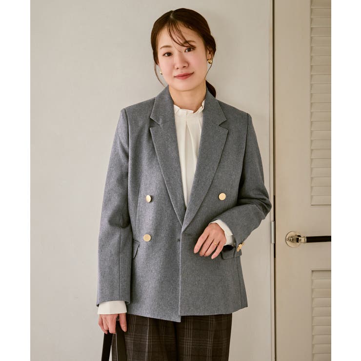 【低身長 小柄さんサイズ】レディハンサムシリーズ ウールライク金ボタンジャケット… | ROPE' PICNIC | 詳細画像9 