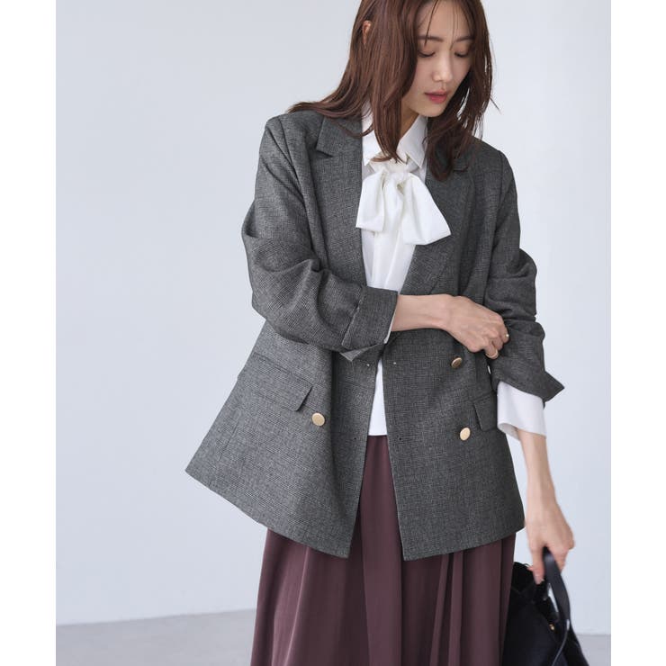 【WEB限定】レディハンサムシリーズ ウールライク金ボタンミドル丈ジャケット(総… | ROPE' PICNIC | 詳細画像14 