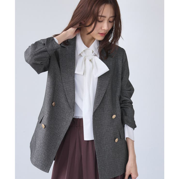 【WEB限定】レディハンサムシリーズ ウールライク金ボタンミドル丈ジャケット(総… | ROPE' PICNIC | 詳細画像15 