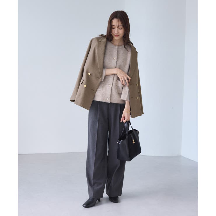 【WEB限定】レディハンサムシリーズ ウールライク金ボタンミドル丈ジャケット(総… | ROPE' PICNIC | 詳細画像17 