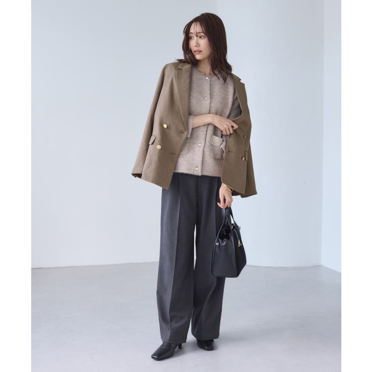 【WEB限定】レディハンサムシリーズ ウールライク金ボタンミドル丈ジャケット(総… | ROPE' PICNIC | 詳細画像18 