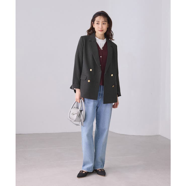 【WEB限定】レディハンサムシリーズ ウールライク金ボタンミドル丈ジャケット(総… | ROPE' PICNIC | 詳細画像2 