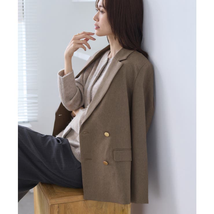 【WEB限定】レディハンサムシリーズ ウールライク金ボタンミドル丈ジャケット(総… | ROPE' PICNIC | 詳細画像20 