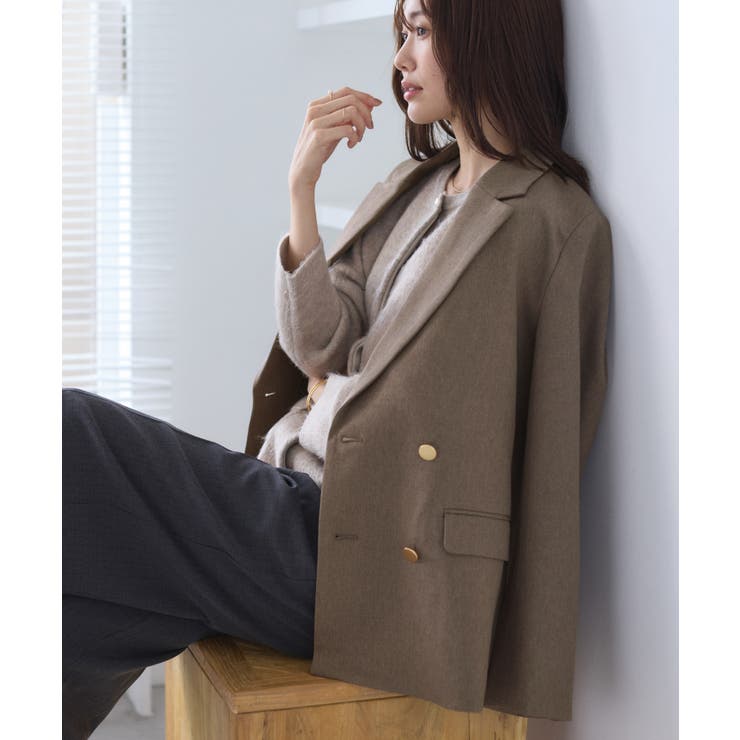 【WEB限定】レディハンサムシリーズ ウールライク金ボタンミドル丈ジャケット(総… | ROPE' PICNIC | 詳細画像21 