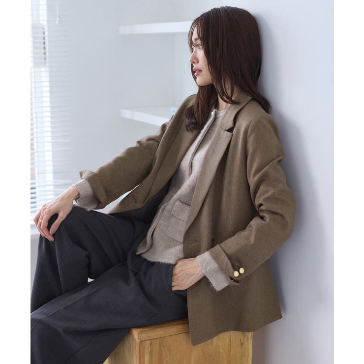 【WEB限定】レディハンサムシリーズ ウールライク金ボタンミドル丈ジャケット(総… | ROPE' PICNIC | 詳細画像22 