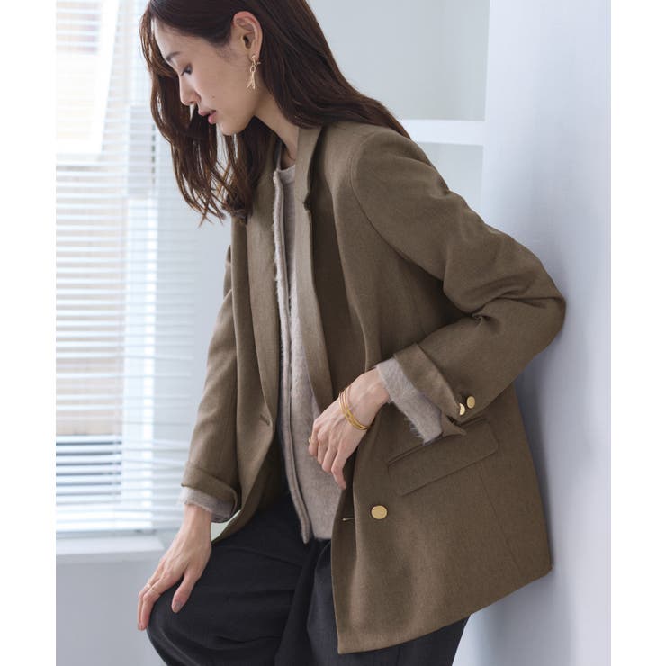 【WEB限定】レディハンサムシリーズ ウールライク金ボタンミドル丈ジャケット(総… | ROPE' PICNIC | 詳細画像23 