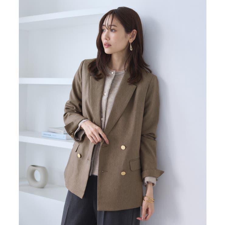 【WEB限定】レディハンサムシリーズ ウールライク金ボタンミドル丈ジャケット(総… | ROPE' PICNIC | 詳細画像24 