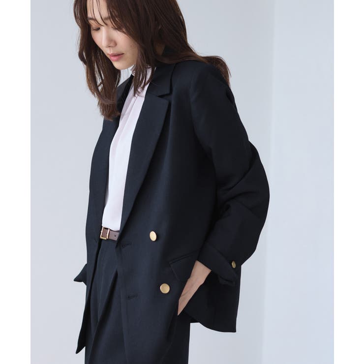 【WEB限定】レディハンサムシリーズ ウールライク金ボタンミドル丈ジャケット(総… | ROPE' PICNIC | 詳細画像28 