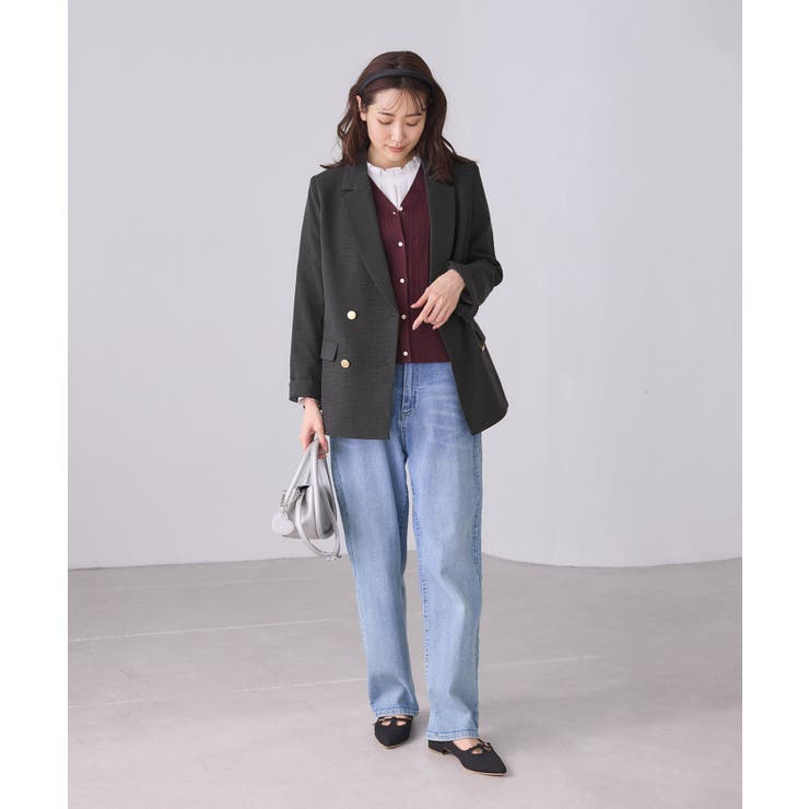 【WEB限定】レディハンサムシリーズ ウールライク金ボタンミドル丈ジャケット(総… | ROPE' PICNIC | 詳細画像3 