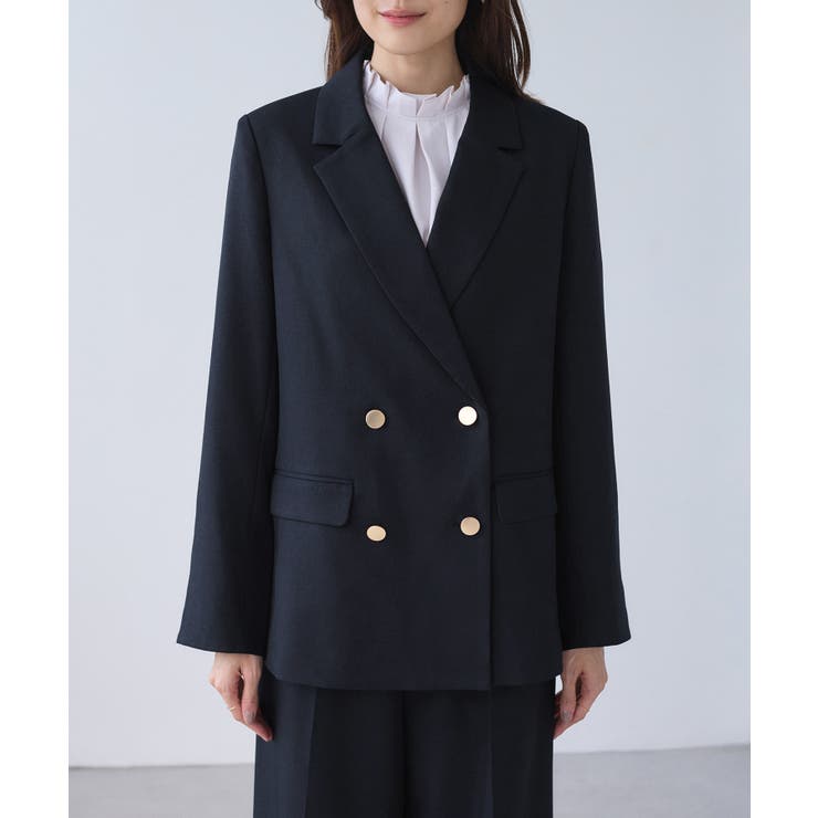 【WEB限定】レディハンサムシリーズ ウールライク金ボタンミドル丈ジャケット(総… | ROPE' PICNIC | 詳細画像31 