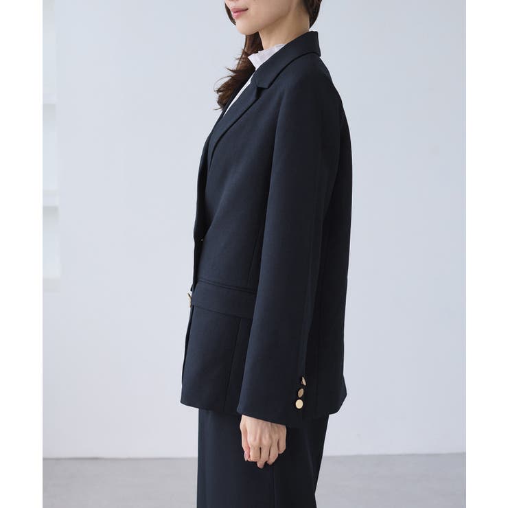 【WEB限定】レディハンサムシリーズ ウールライク金ボタンミドル丈ジャケット(総… | ROPE' PICNIC | 詳細画像32 