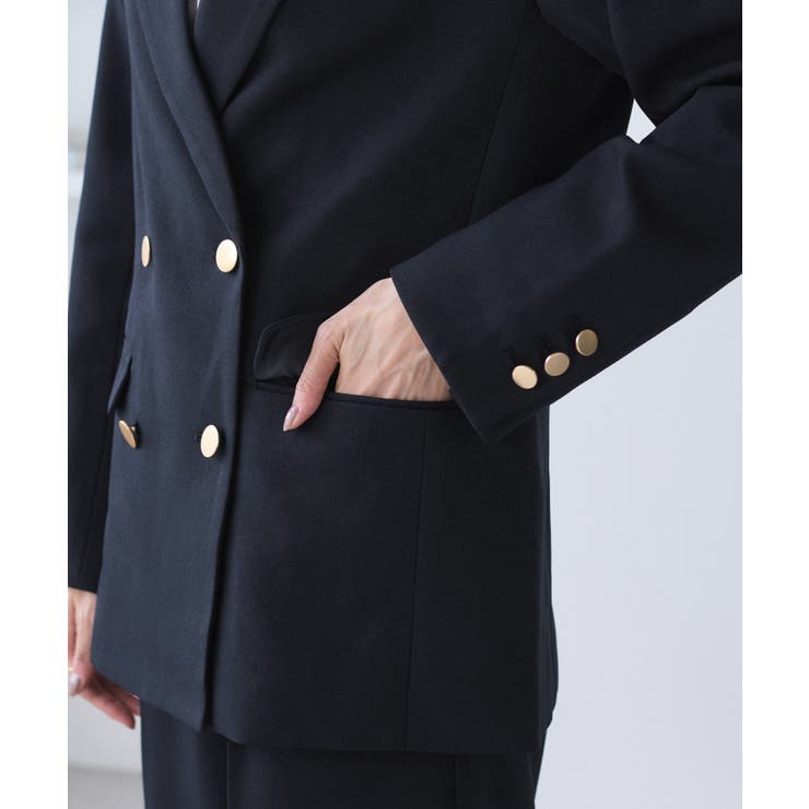 【WEB限定】レディハンサムシリーズ ウールライク金ボタンミドル丈ジャケット(総… | ROPE' PICNIC | 詳細画像37 