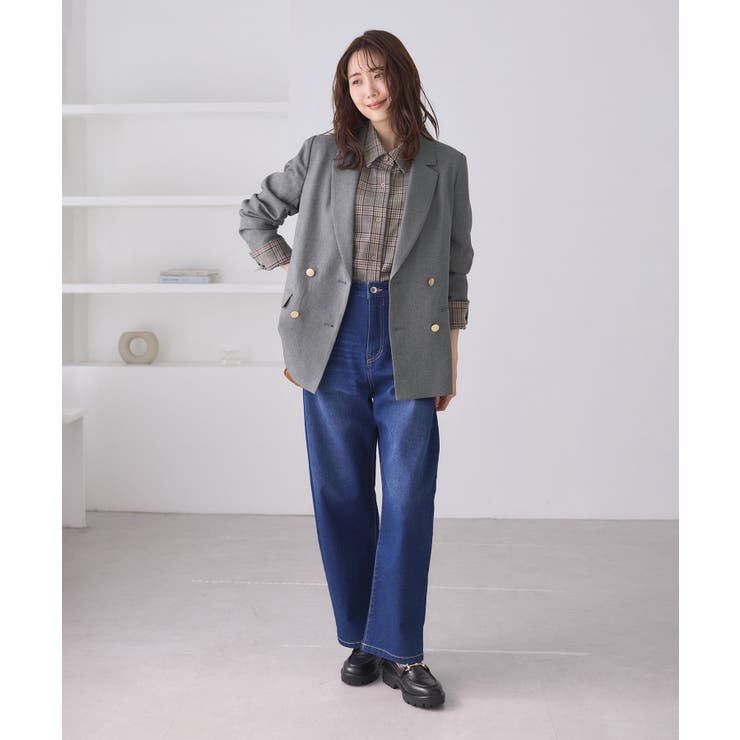 【WEB限定】レディハンサムシリーズ ウールライク金ボタンミドル丈ジャケット(総… | ROPE' PICNIC | 詳細画像9 