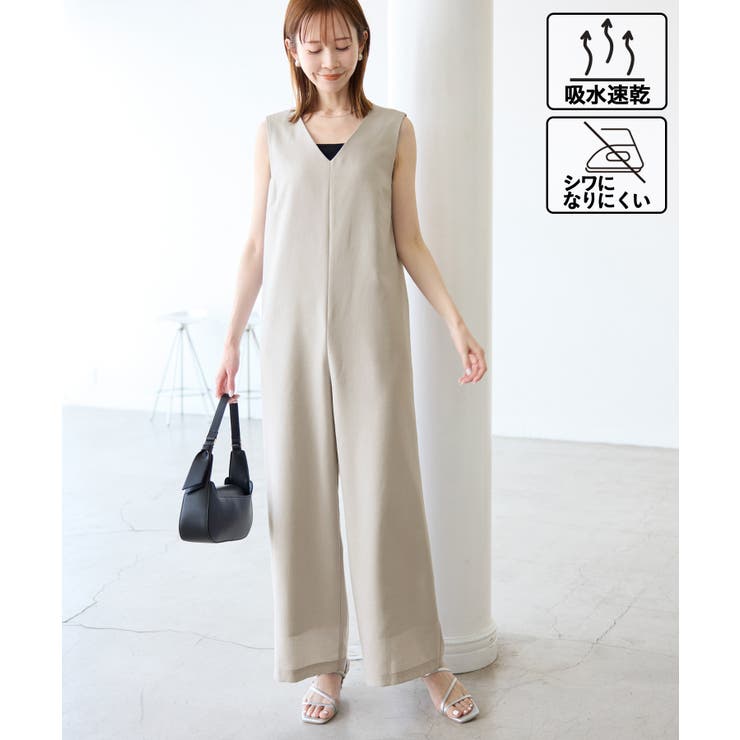 ベージュ(27) | 【吸水速乾・防シワ】エフォートレスリラックスオールインワン | ROPE' PICNIC