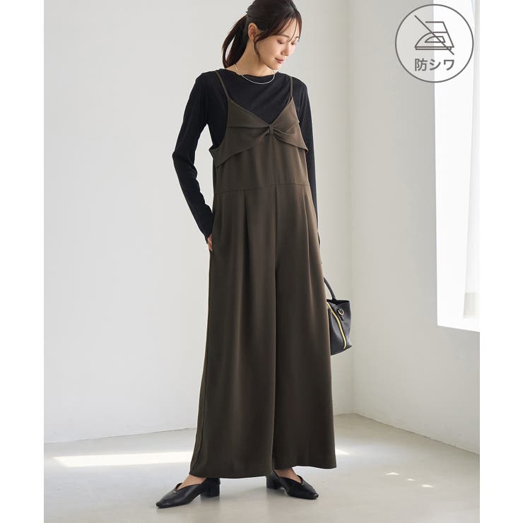 カーキー(36) | シワになりにくいキャミソールオールインワン/防シワ | ROPE' PICNIC