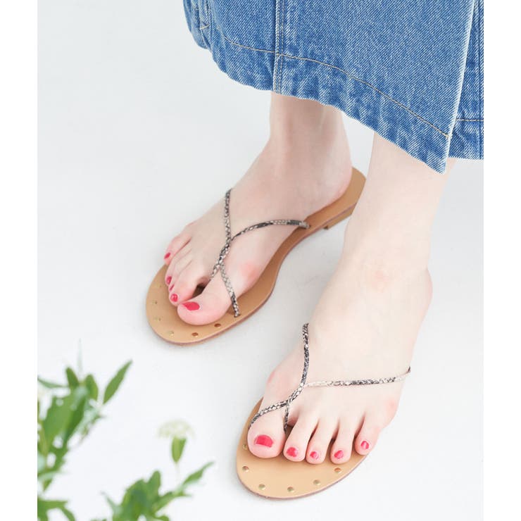 ブラウン(22) | 平スタッズツイストトングサンダル | ROPE' PICNIC