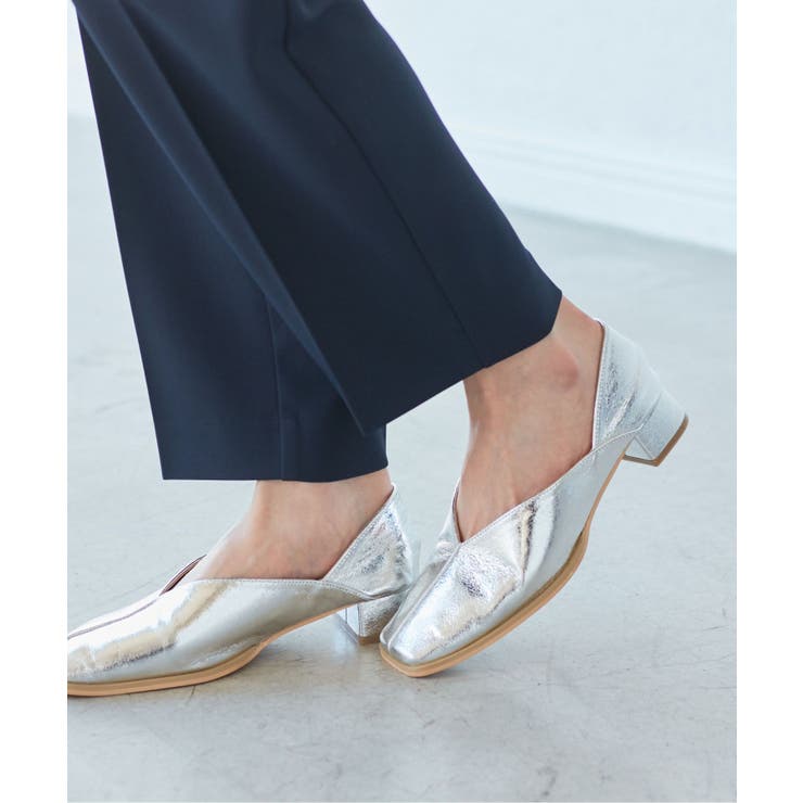 シルバー系(94) | スクエアトゥセンターシーム甲深バブーシュ | ROPE' PICNIC