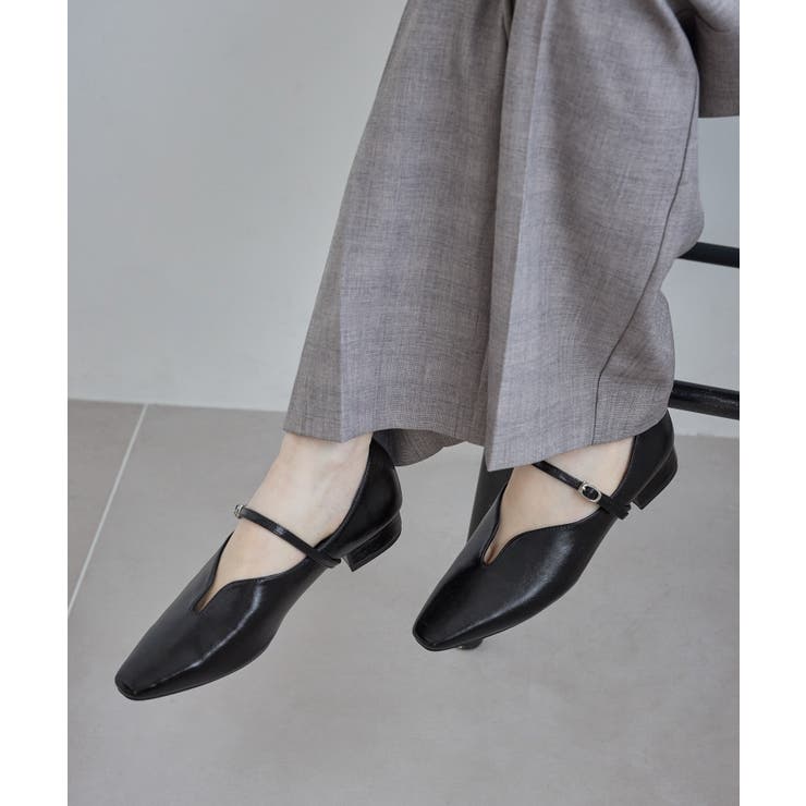 スクエアトゥローヒールストラップシューズ | ROPE' PICNIC | 詳細画像2 