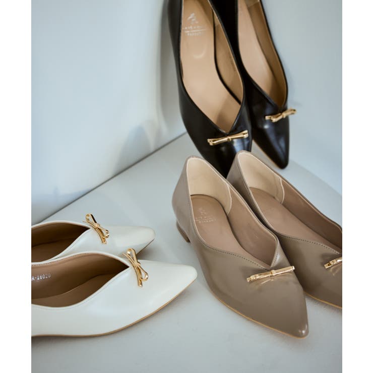 メタルリボンＶカットフラットパンプス | ROPE' PICNIC | 詳細画像2 