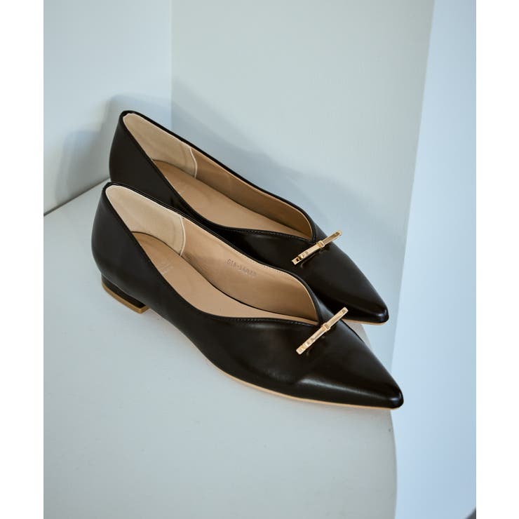 メタルリボンＶカットフラットパンプス | ROPE' PICNIC | 詳細画像3 