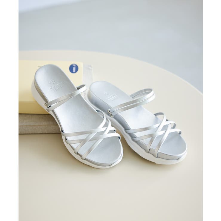 シルバー(93) | クロスストリングスライド＆バックスリングサンダル | ROPE' PICNIC