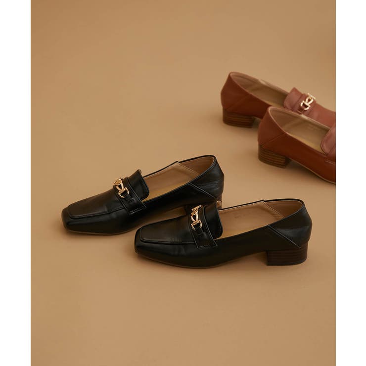 ブラック(01) | 【一部店舗限定】スクエアトゥビット付きバブーシュローファー | ROPE' PICNIC