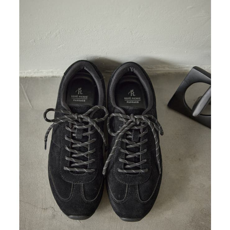 ブラック(01) | シルバー＆スエードライクフラットスニーカー | ROPE' PICNIC
