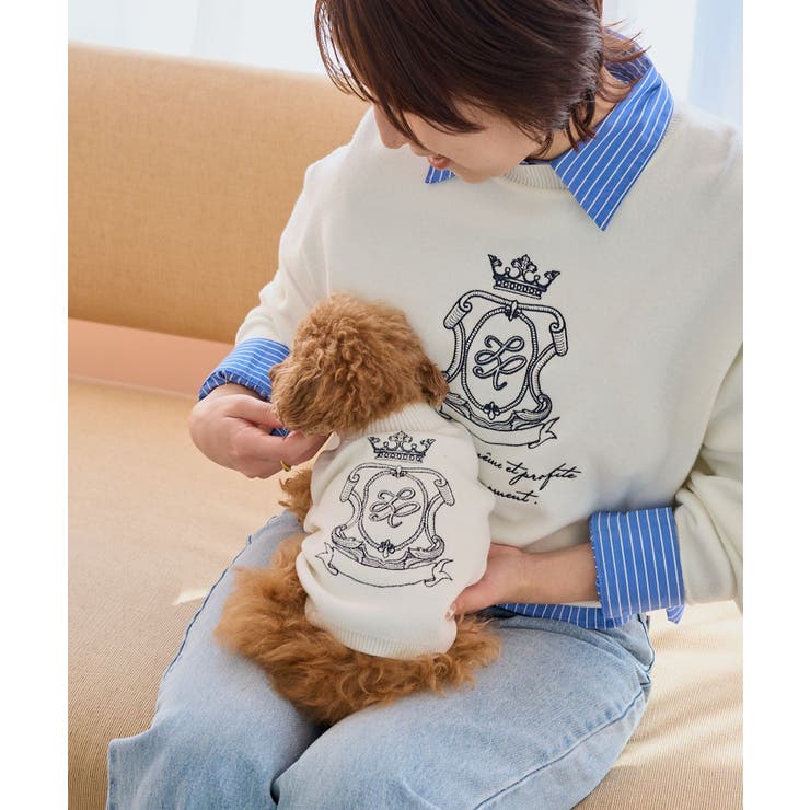 【DOG】スエットライク刺繍ニット/リンクコーデ | ROPE' PICNIC | 詳細画像16 