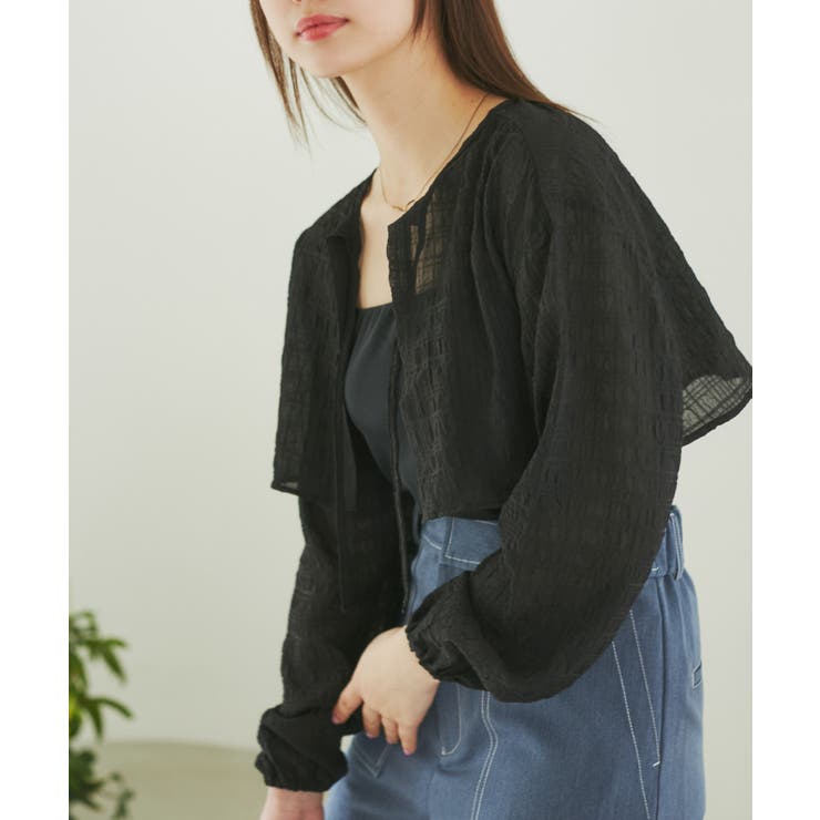 ブラック(01) | ふくれジャガードボレロ | ROPE' PICNIC