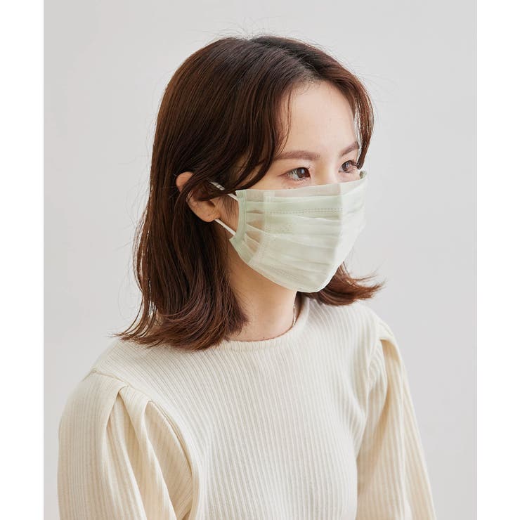 グリーン系(35) | 【WEAR MASK】きせかえマスク オーガンジープリーツマスクカバー | ROPE' PICNIC