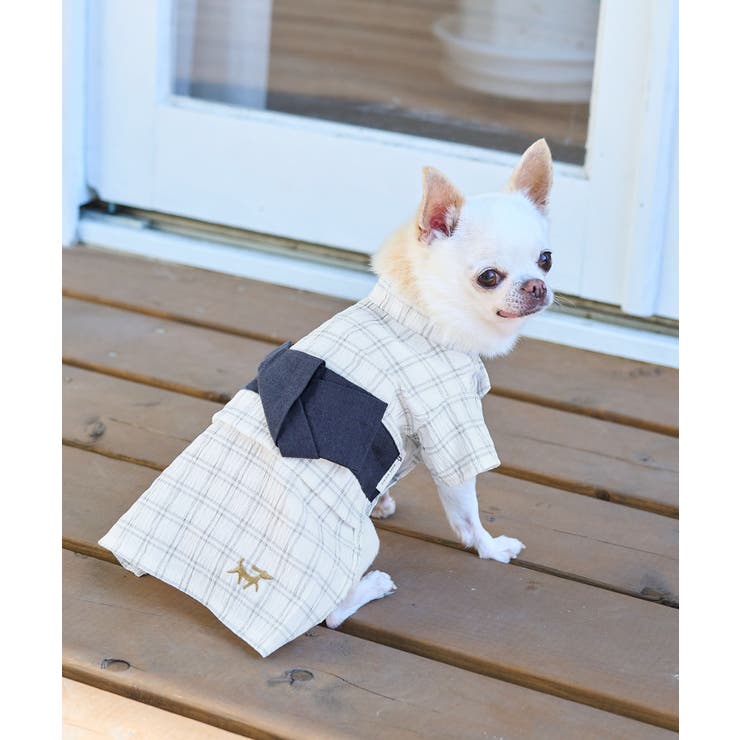 ホワイト系(11) | 【DOG】チェック柄浴衣 | ROPE' PICNIC