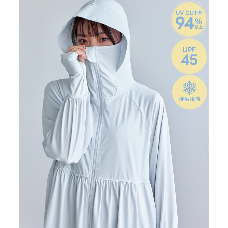 ブルー系(46) | 【WEB限定カラー】絶対焼けたくないUVパーカー/UVカット・接触冷感 | ROPE' PICNIC