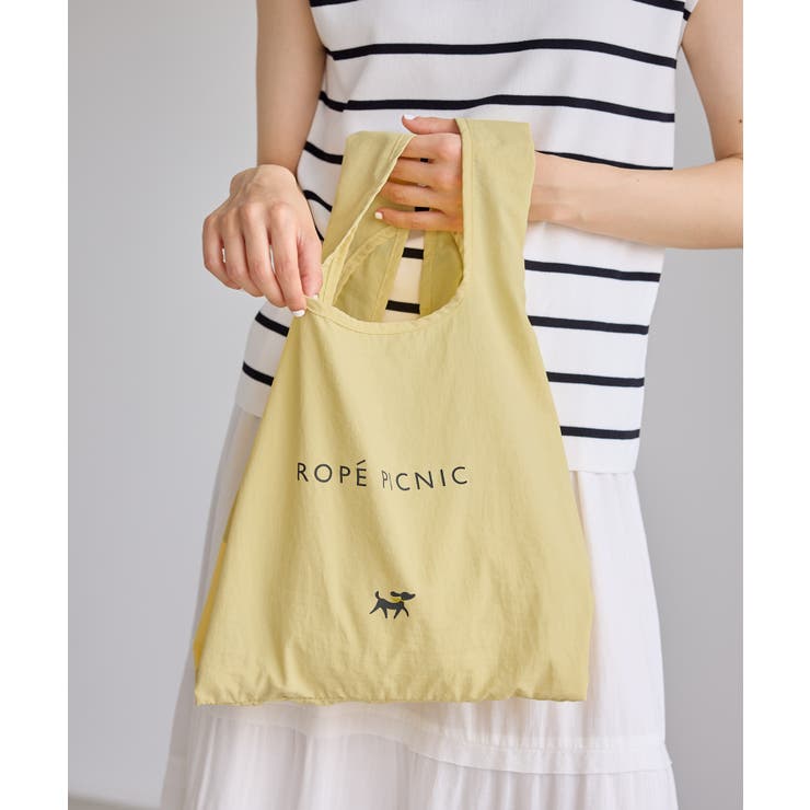 イエロー(80) | 折りたたみトートエコバッグ/収納袋・カラビナ付き | ROPE' PICNIC