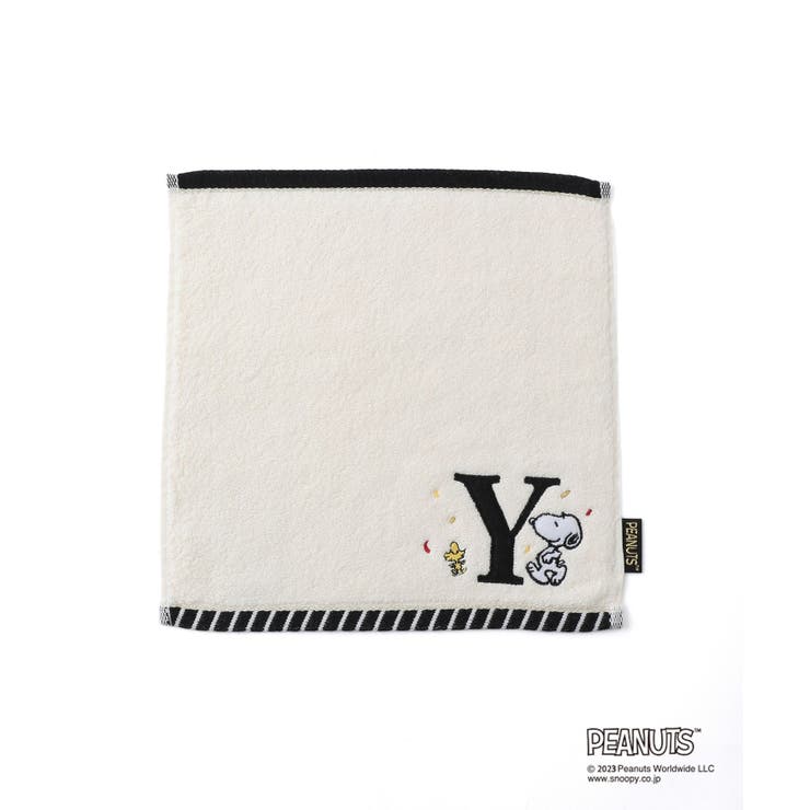 オフホワイト(15) | 【PEANUTS】スヌーピーふわふわイニシャルミニタオル | ROPE' PICNIC