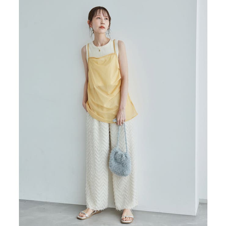 シアーミドル丈レイヤードキャミソール | ROPE' PICNIC | 詳細画像12 